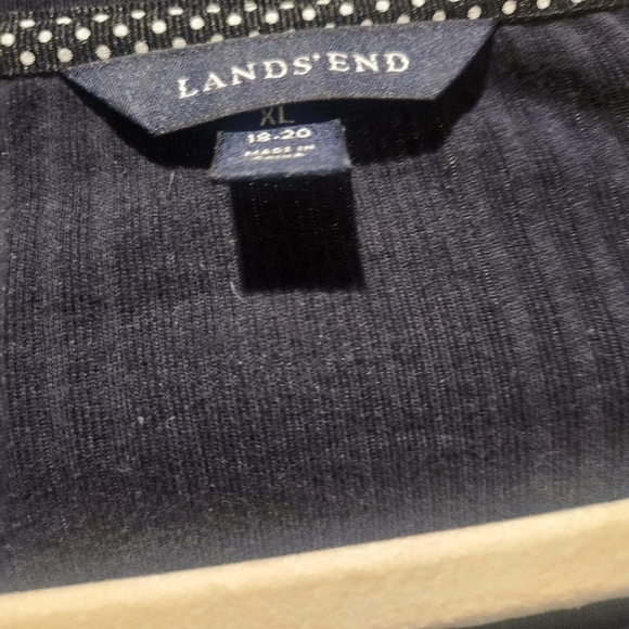Lands End knitted ribbed popover Henley Navy blue Womens size Extra Large - Picture 8 of 9